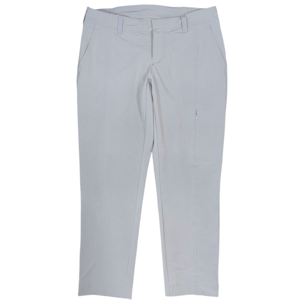 Athleta Palisade Ankle Pants Cobblestone Gray Cargo UPF 50 Travel Hiking Size 8